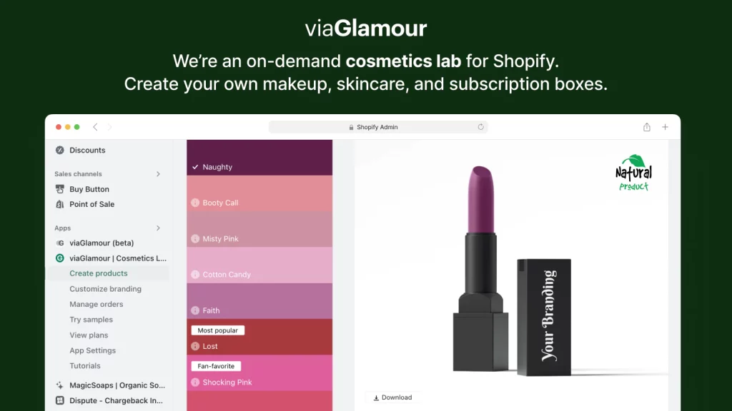 ViaGlamour Organic Dropshipping Supplier
