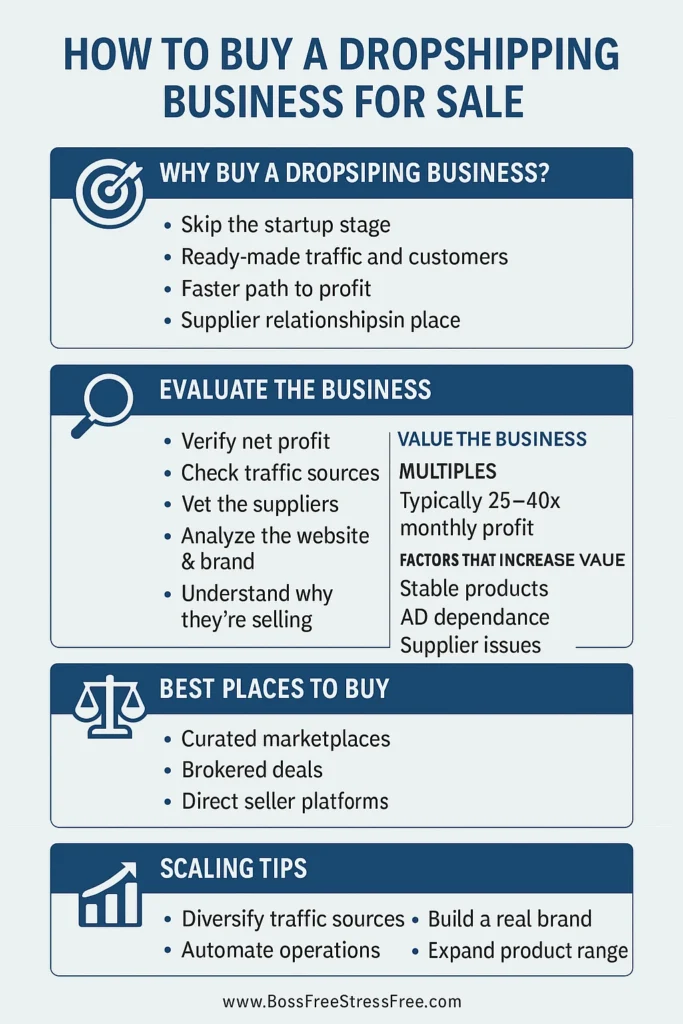 Dropshipping Business for Sale: The Complete Guide to Buying, Evaluating & Scaling a Profitable Store in the U.S. 1 dropshipping business for sale